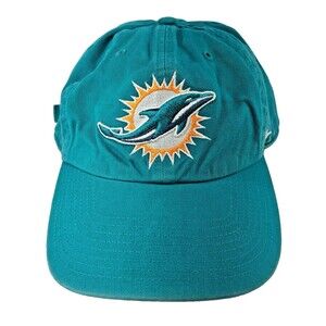 Miami Dolphins NFL '47 Brand Aqua Teal Clean Up Adjustable Strapback Hat Cap